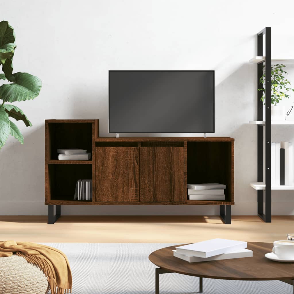 vidaXL Szafka pod telewizor, brązowy dąb, 100x35x55 cm