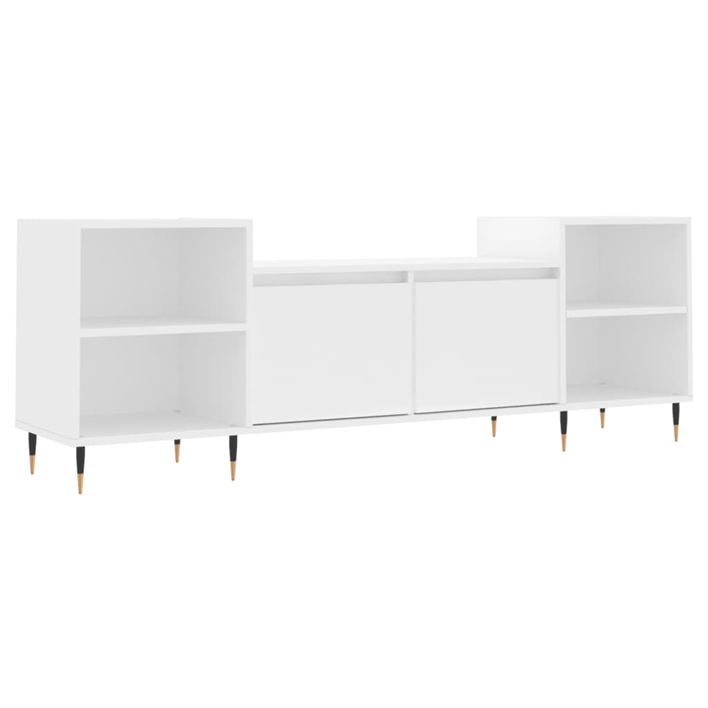 vidaXL Szafka pod TV, biała, 80x36x50 cm, materiał drewnopochodny
