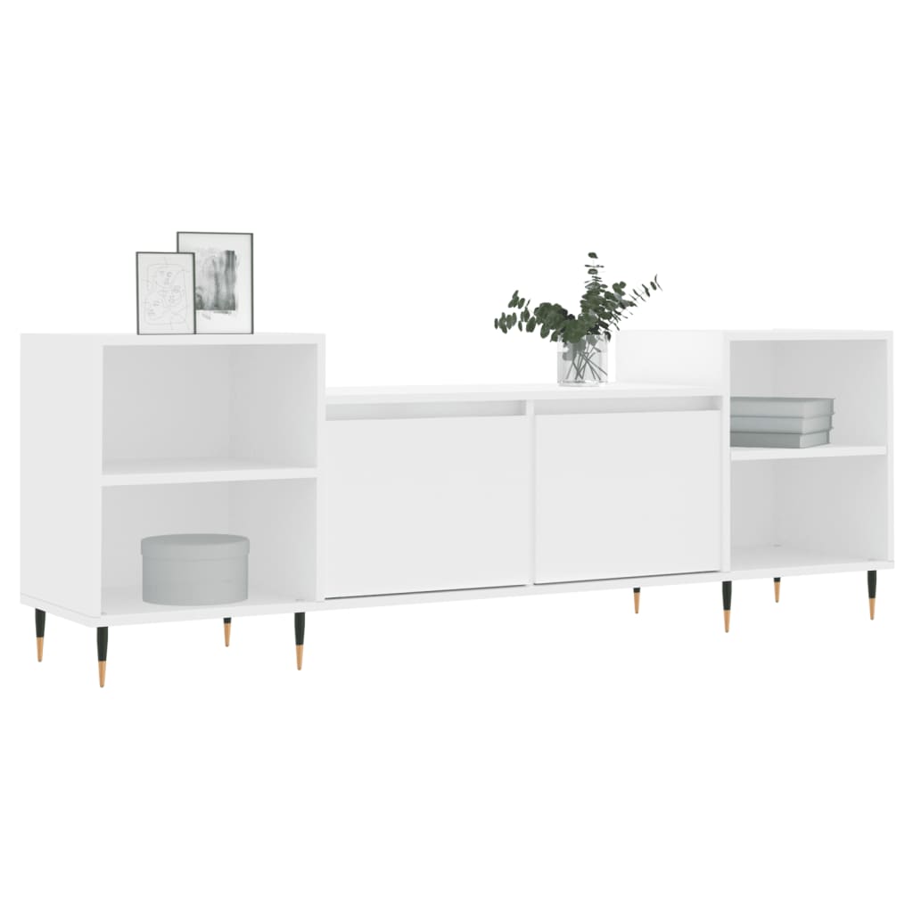vidaXL Szafka pod TV, biała, 80x36x50 cm, materiał drewnopochodny