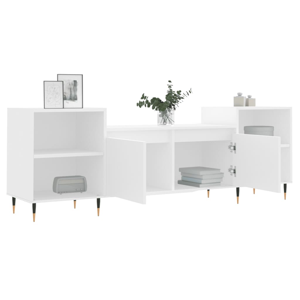 vidaXL Szafka pod TV, biała, 80x36x50 cm, materiał drewnopochodny