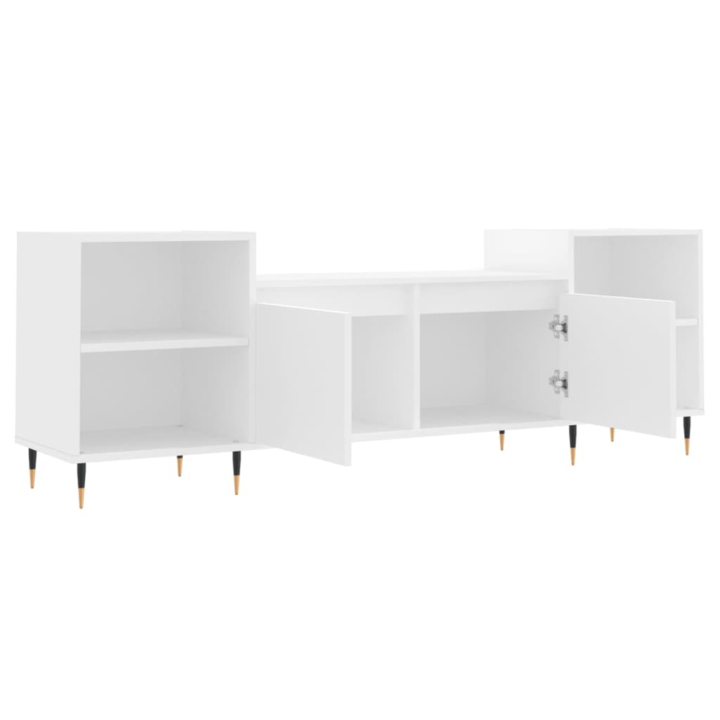 vidaXL Szafka pod TV, biała, 80x36x50 cm, materiał drewnopochodny