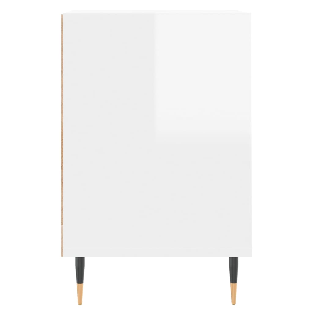 vidaXL Szafka pod TV, wysoki połysk, biała, 160x35x55 cm