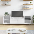 vidaXL Szafka pod TV, wysoki połysk, biała, 160x35x55 cm