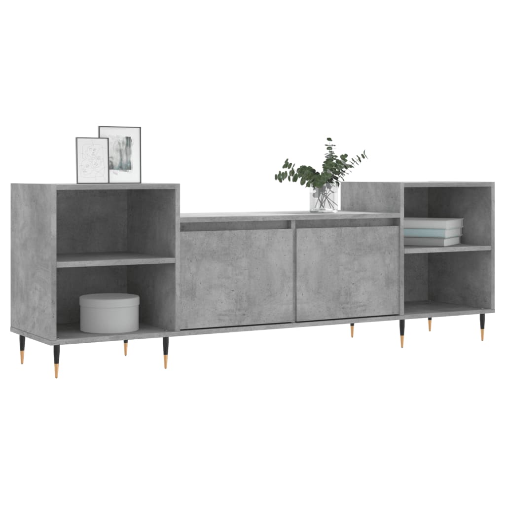 vidaXL Szafka pod TV, szarość betonu, 160x35x55 cm