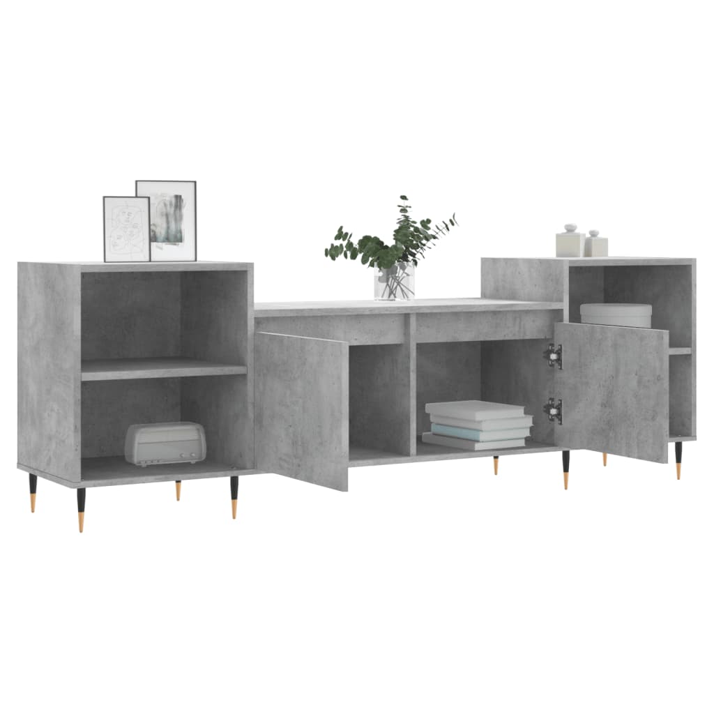 vidaXL Szafka pod TV, szarość betonu, 160x35x55 cm