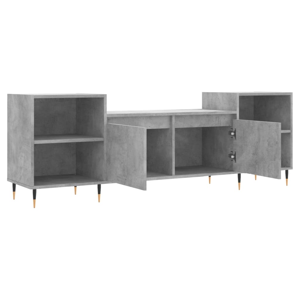 vidaXL Szafka pod TV, szarość betonu, 160x35x55 cm