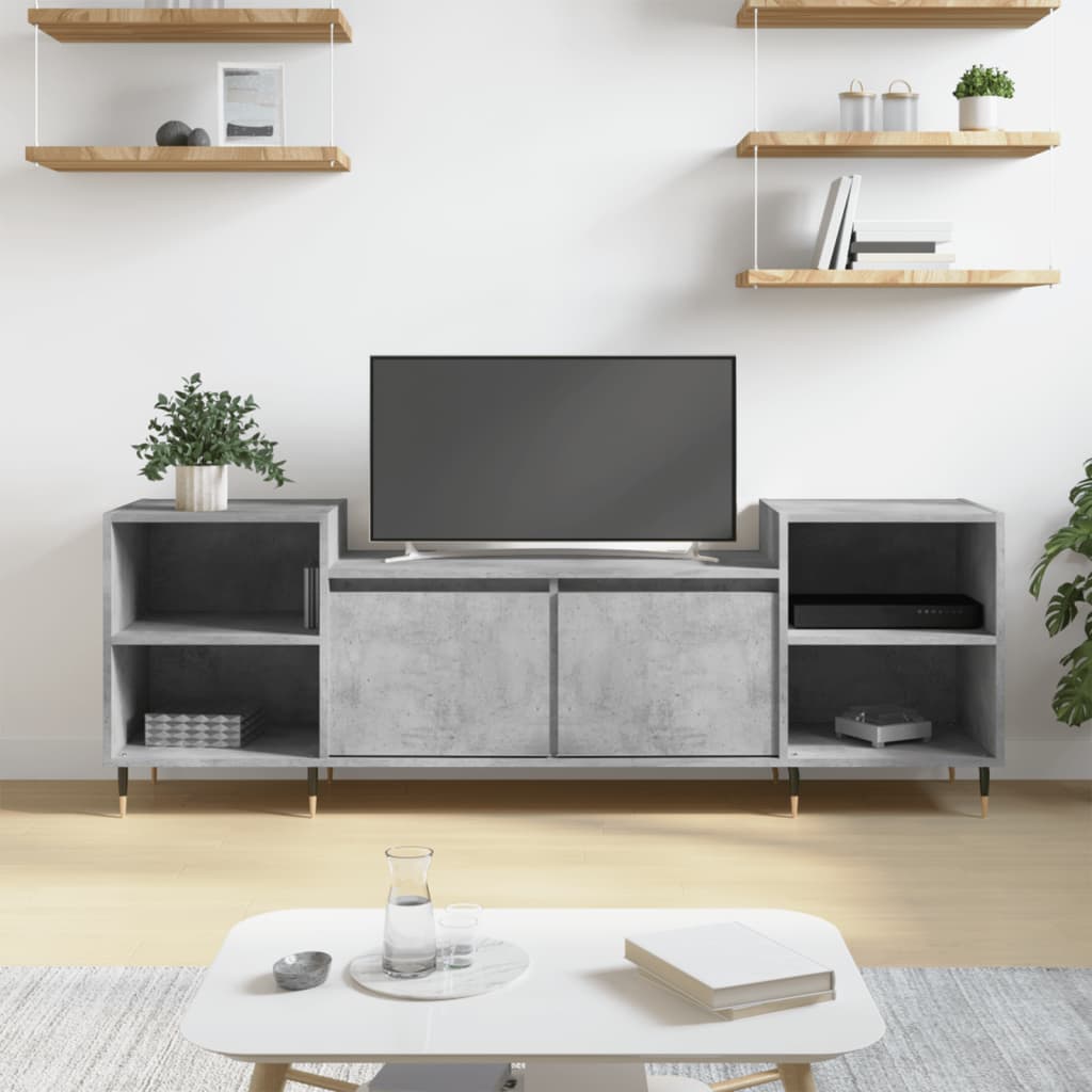 vidaXL Szafka pod TV, szarość betonu, 160x35x55 cm