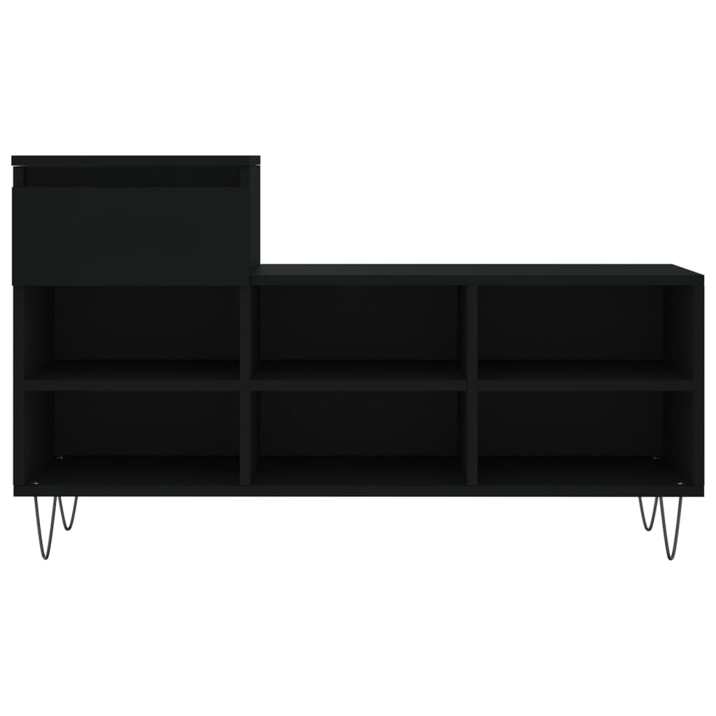 vidaXL Szafka na buty, czarna, 102x36x60 cm, materiał drewnopochodny