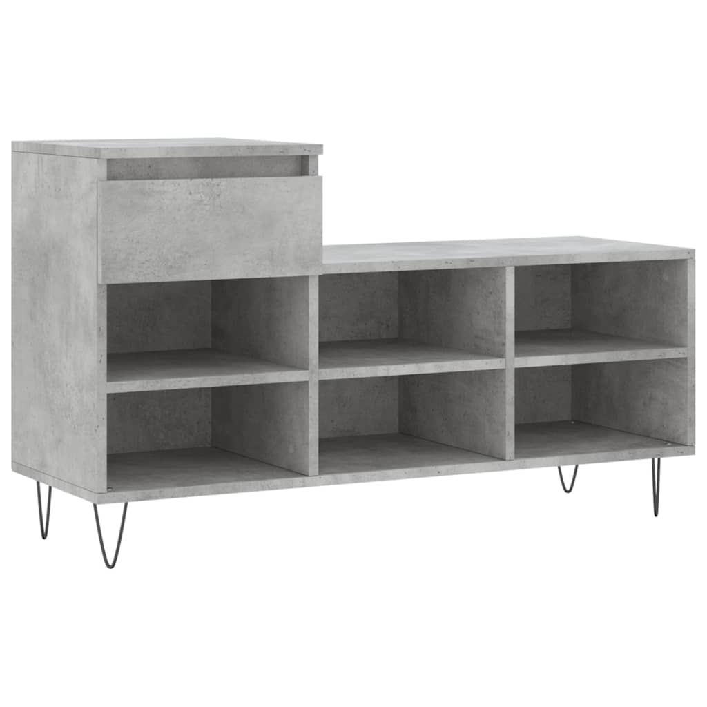 vidaXL Szafka na buty, szarość betonu, 102x36x60 cm