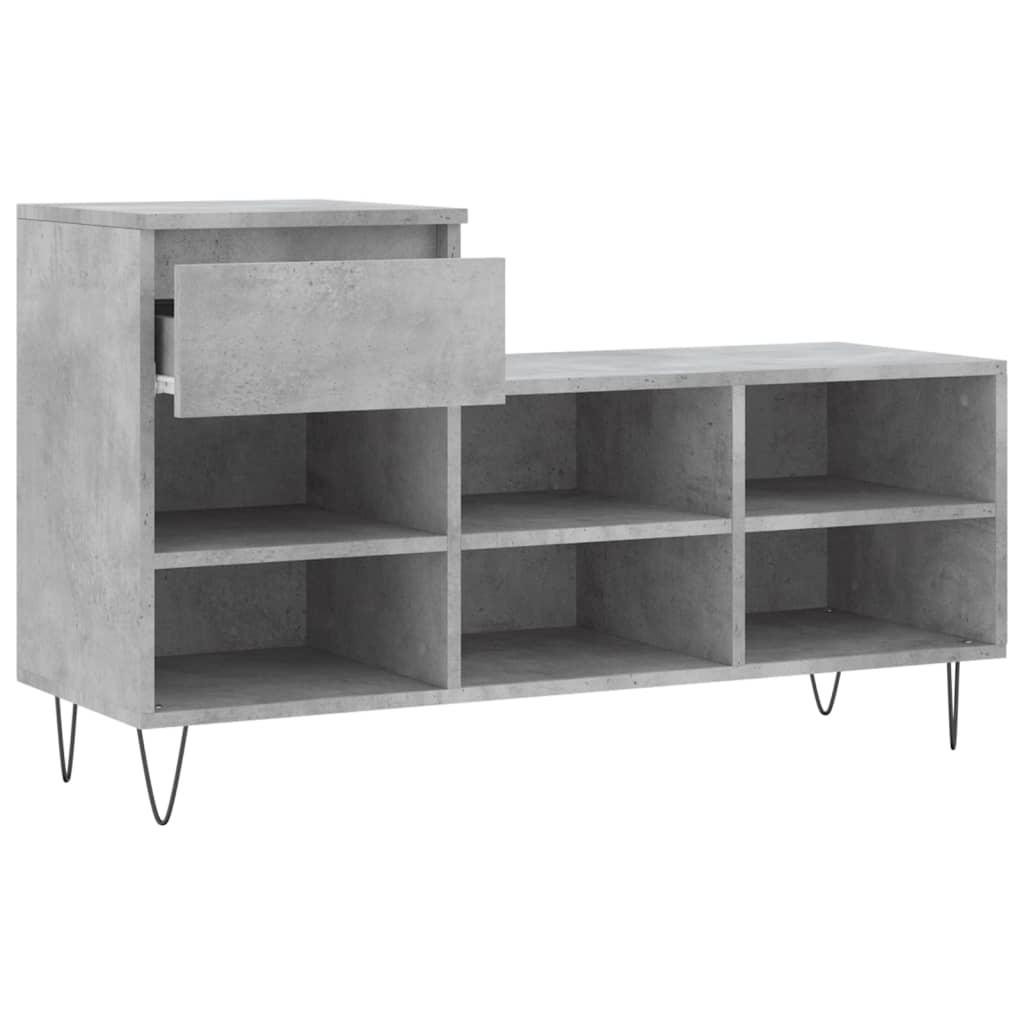 vidaXL Szafka na buty, szarość betonu, 102x36x60 cm