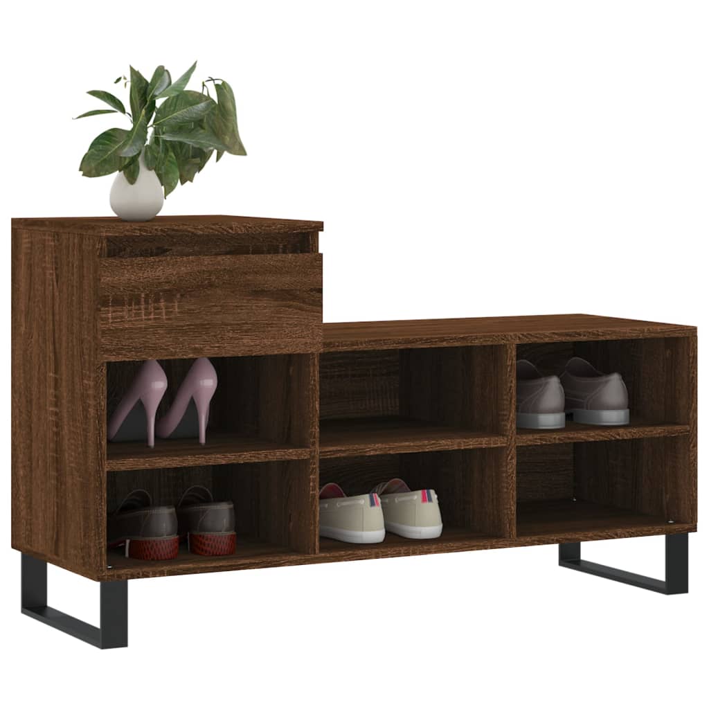 vidaXL Szafka na buty, brązowy dąb, 102x36x60 cm