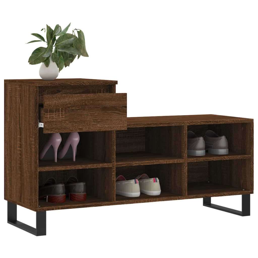 vidaXL Szafka na buty, brązowy dąb, 102x36x60 cm
