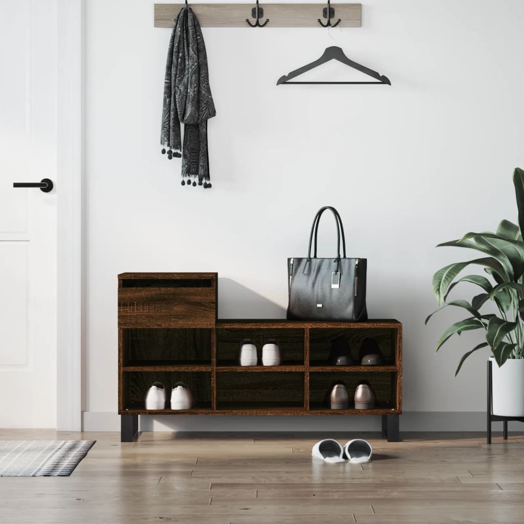 vidaXL Szafka na buty, brązowy dąb, 102x36x60 cm