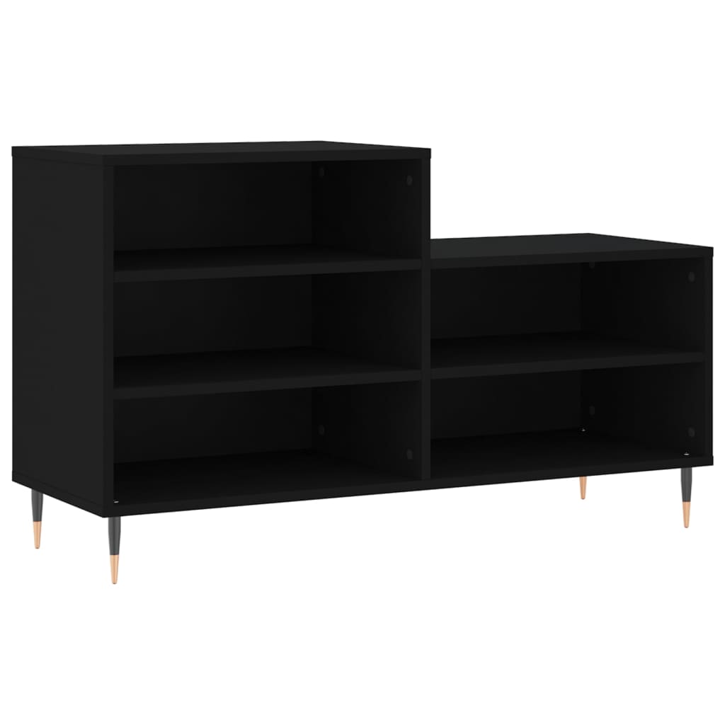 vidaXL Szafka na buty, czarna, 102x36x60 cm, materiał drewnopochodny