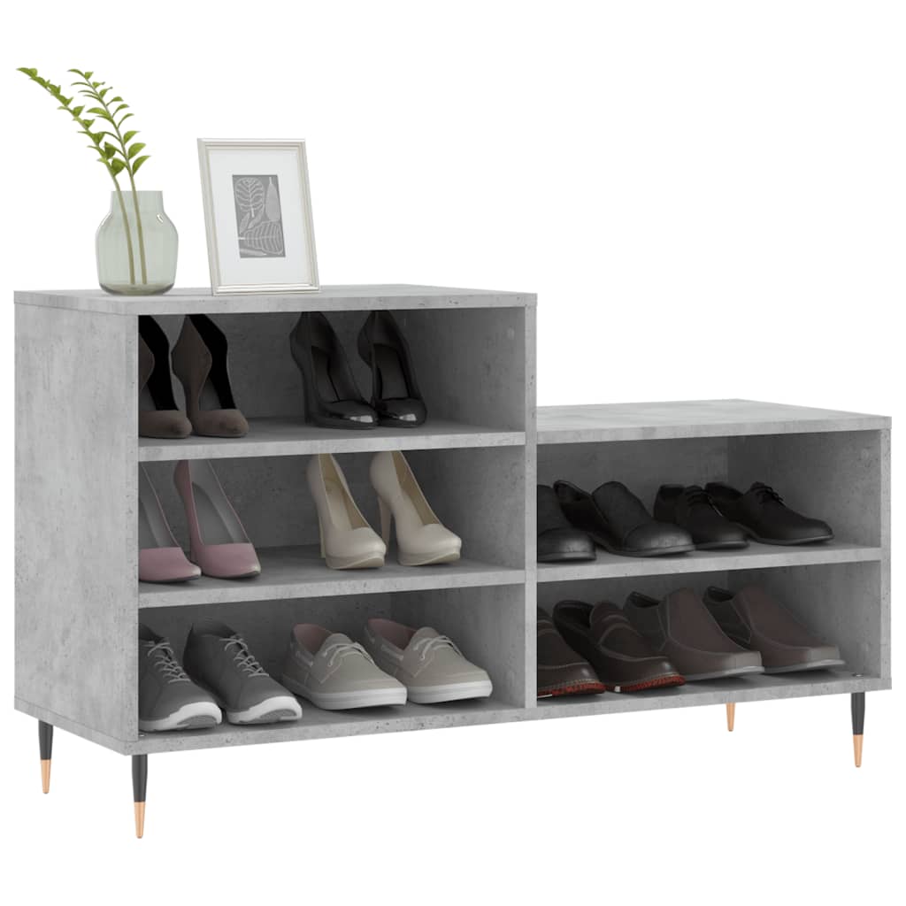 vidaXL Szafka na buty, szarość betonu, 102x36x60 cm