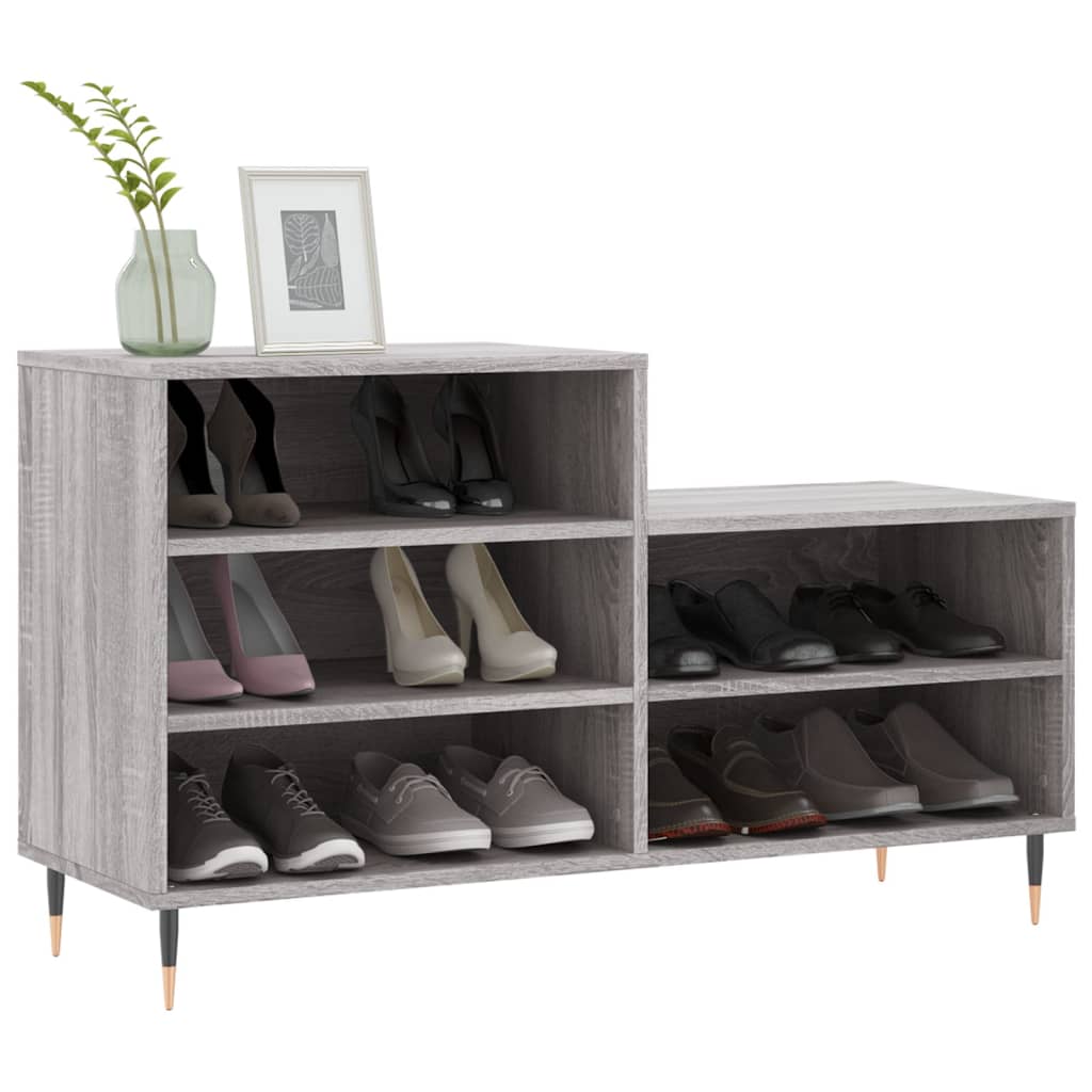 vidaXL Szafka na buty, szary dąb sonoma, 102x36x60 cm