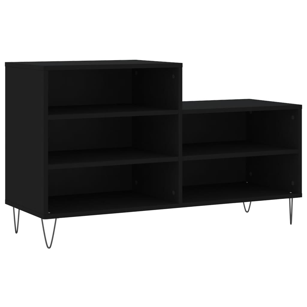 vidaXL Szafka na buty, czarna, 102x36x60 cm, materiał drewnopochodny