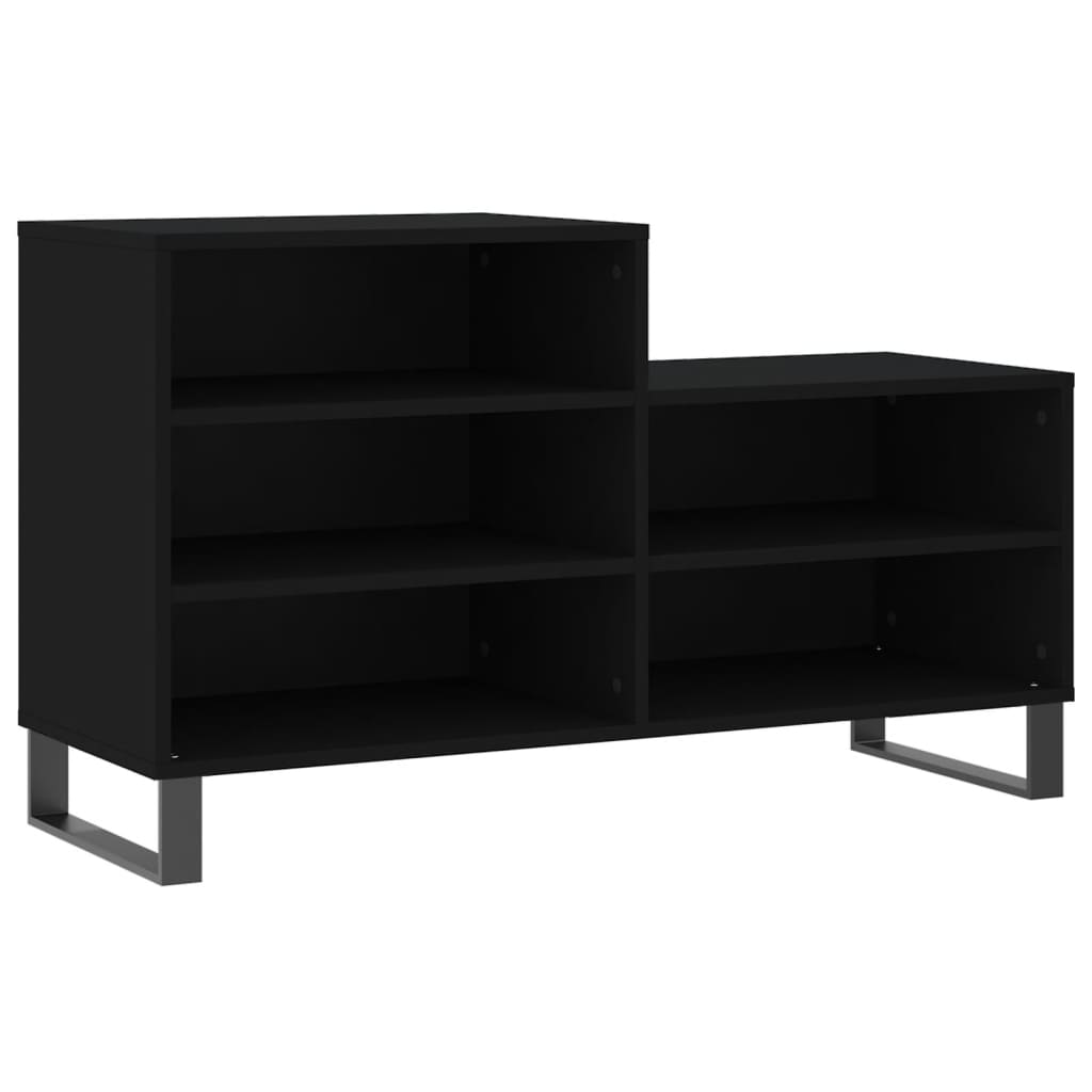 vidaXL Szafka na buty, czarna, 102x36x60 cm, materiał drewnopochodny