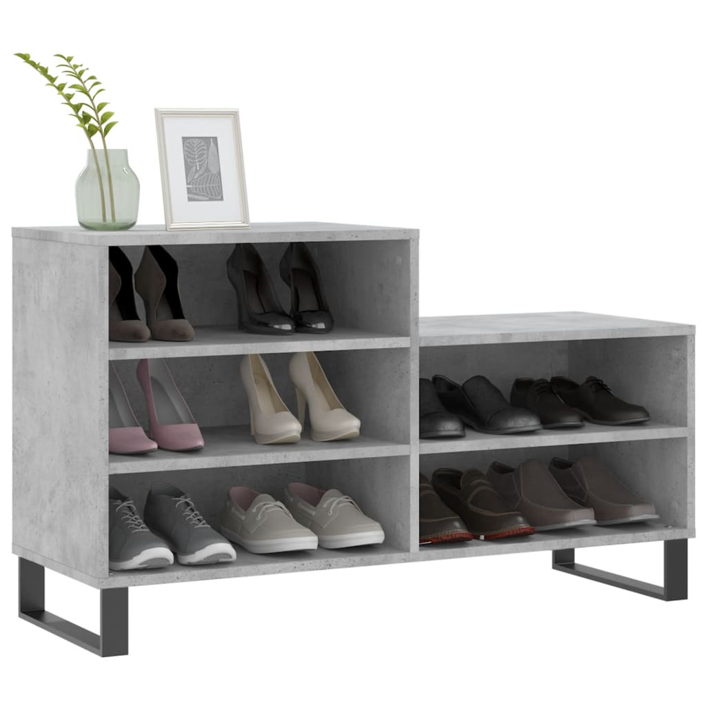 vidaXL Szafka na buty, szarość betonu, 102x36x60 cm