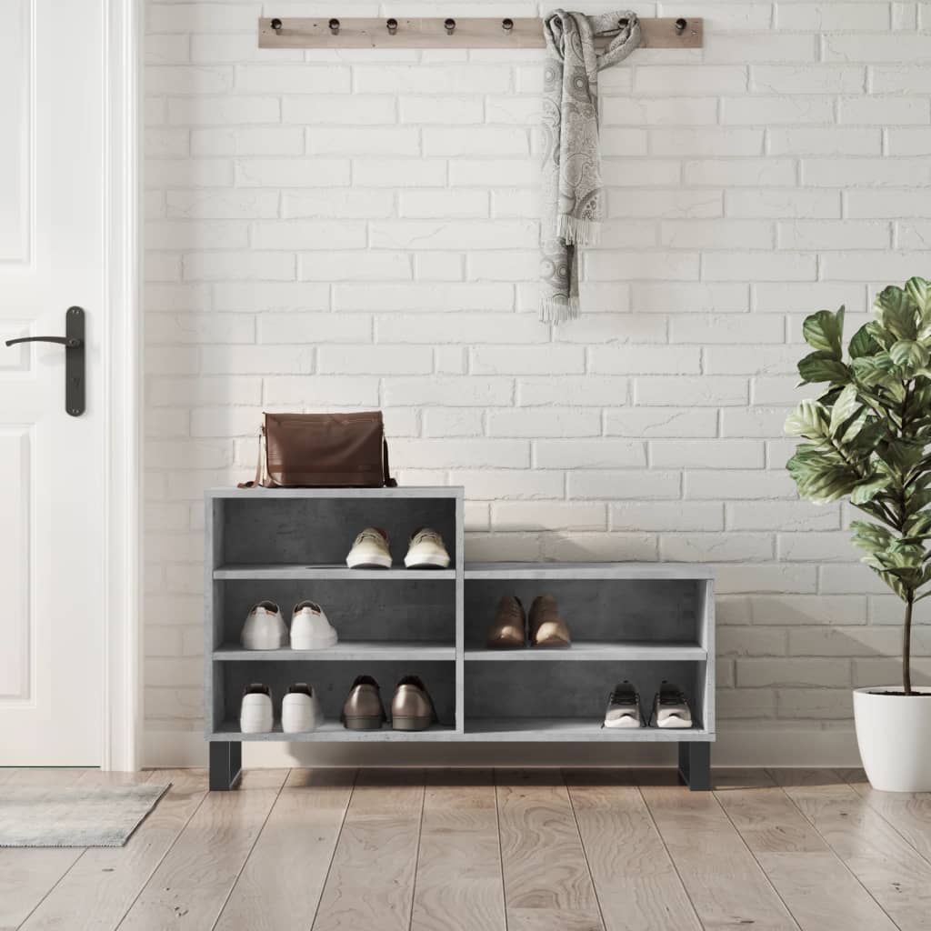 vidaXL Szafka na buty, szarość betonu, 102x36x60 cm
