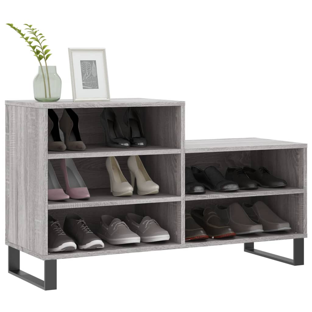 vidaXL Szafka na buty, szary dąb sonoma, 102x36x60 cm