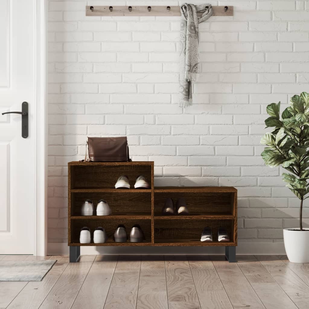 vidaXL Szafka na buty, brązowy dąb, 102x36x60 cm