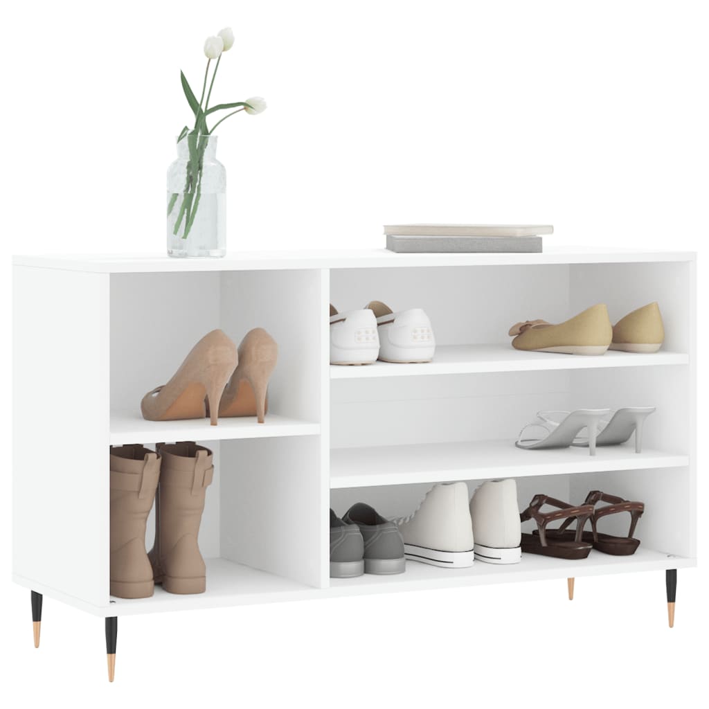 vidaXL Półka na buty, biała, 102x36x60 cm, materiał drewnopochodny