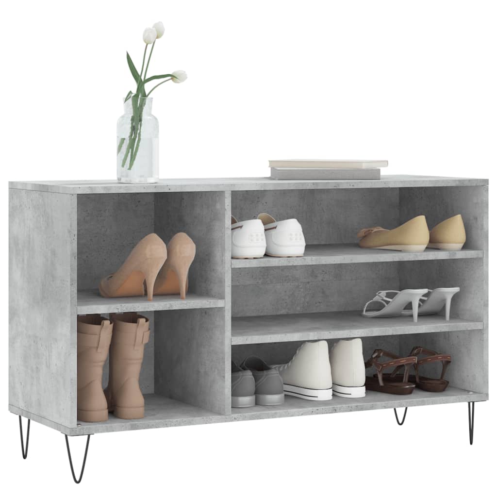 vidaXL Szafka na buty, szarość betonu, 102x36x60 cm