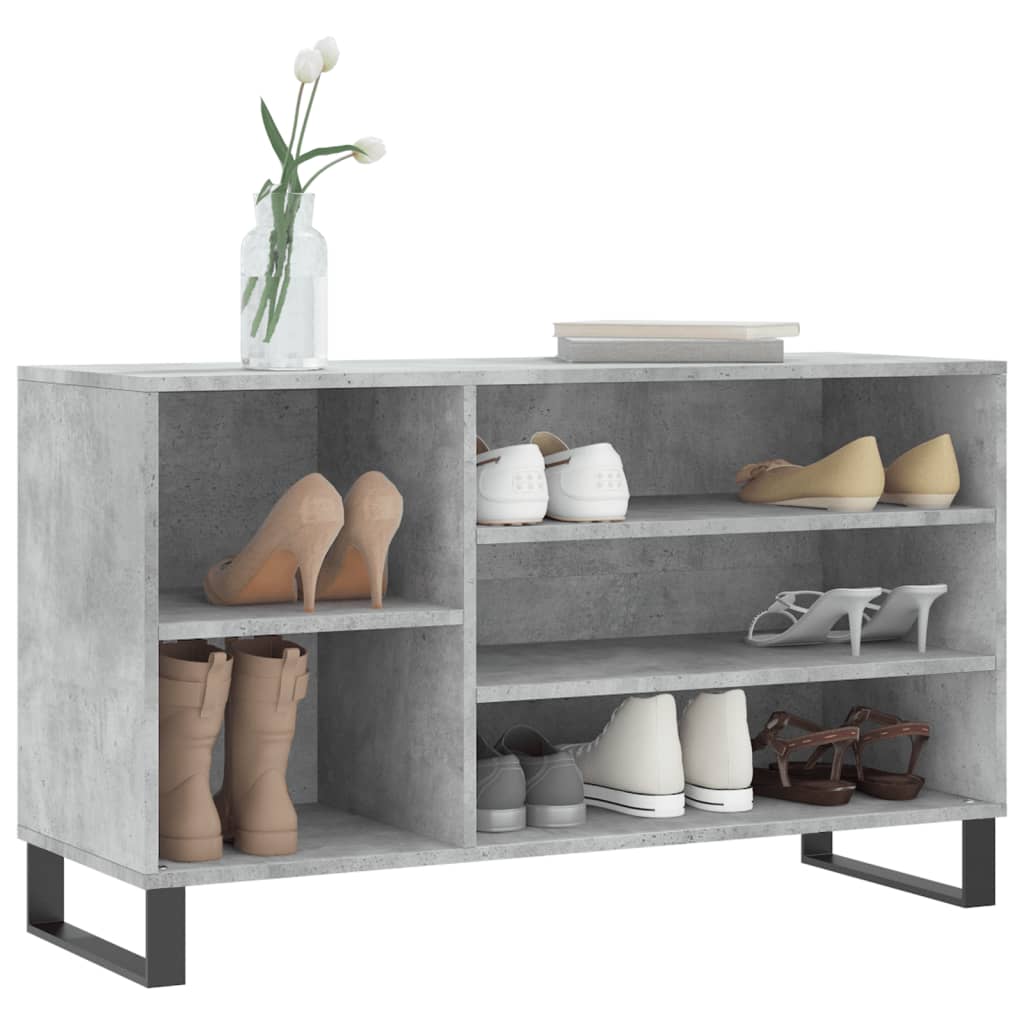 vidaXL Szafka na buty, szarość betonu, 102x36x60 cm