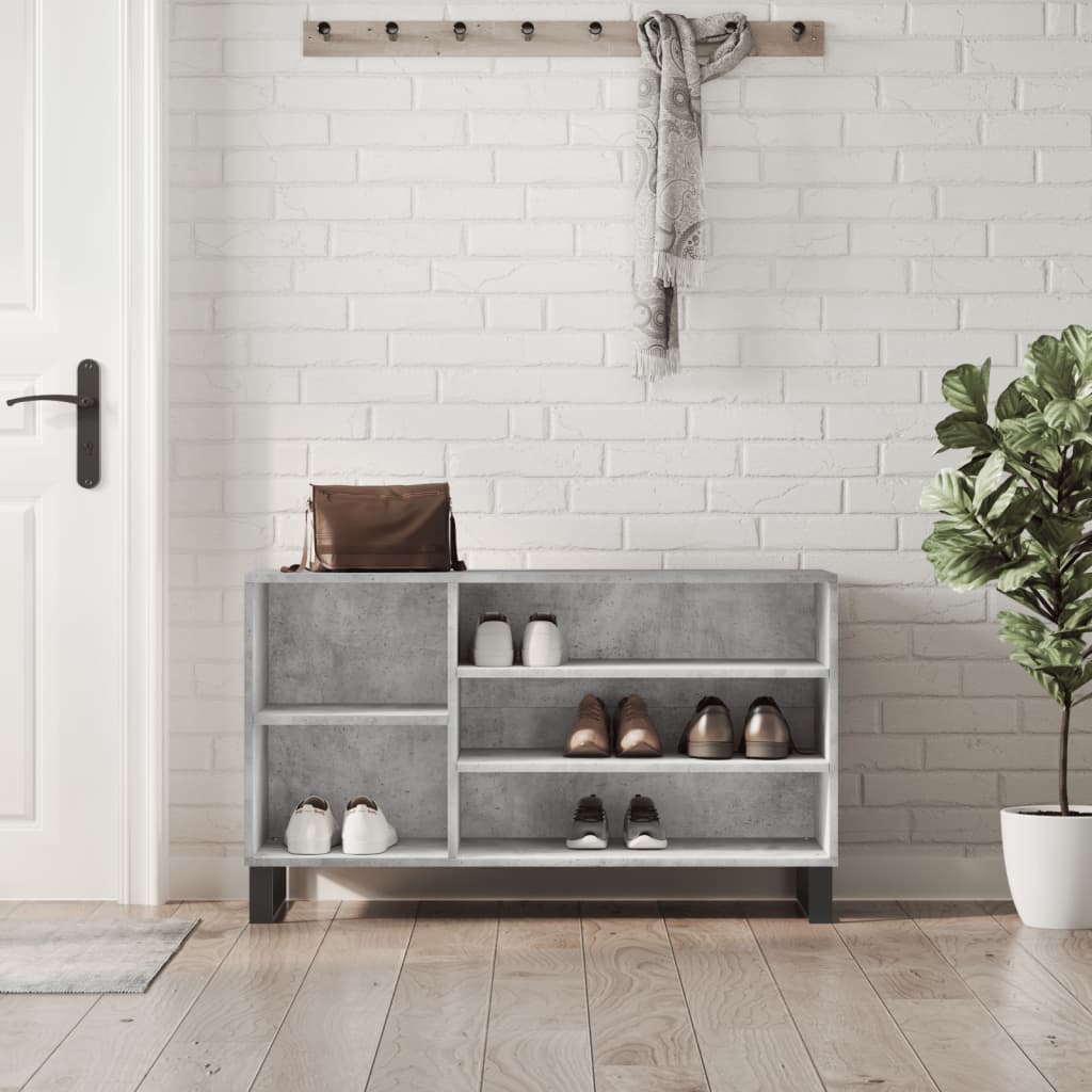 vidaXL Szafka na buty, szarość betonu, 102x36x60 cm