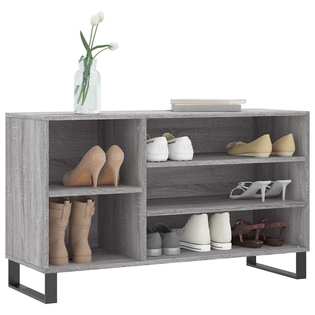 vidaXL Szafka na buty, szary dąb sonoma, 102x36x60 cm