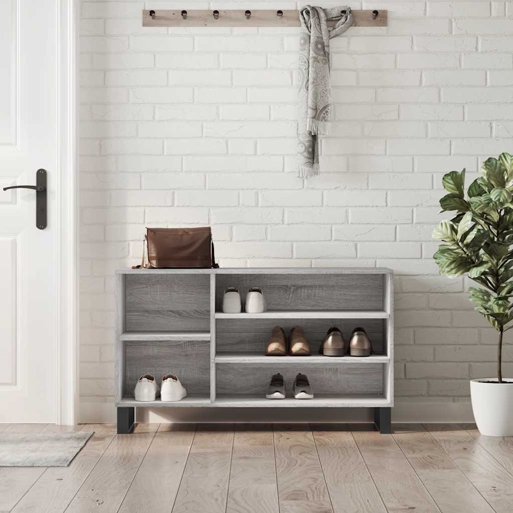 vidaXL Szafka na buty, szary dąb sonoma, 102x36x60 cm