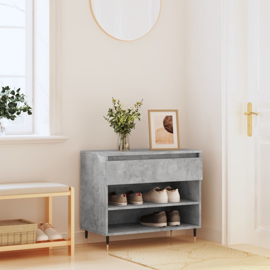 vidaXL Szafka na buty, szarość betonu, 70x36x60 cm