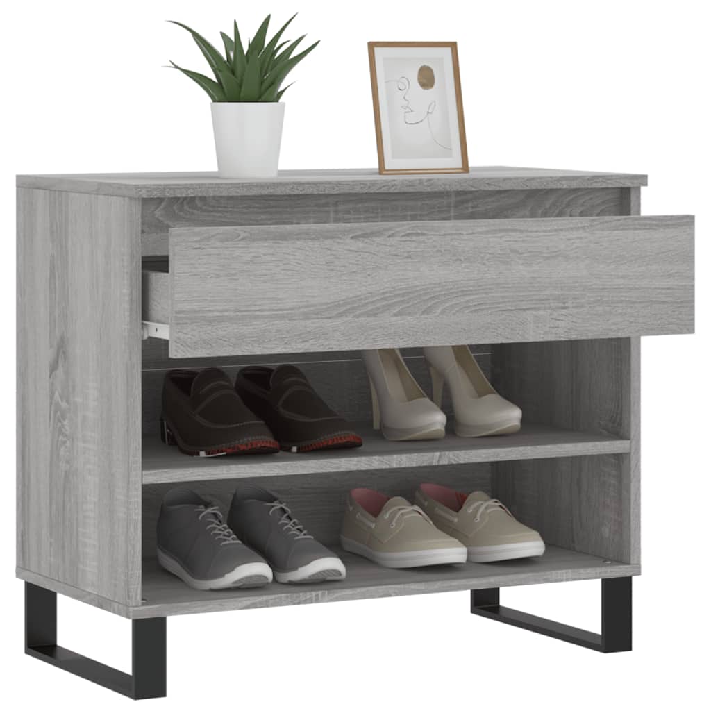 vidaXL Szafka na buty, szarość betonu, 70x36x60 cm