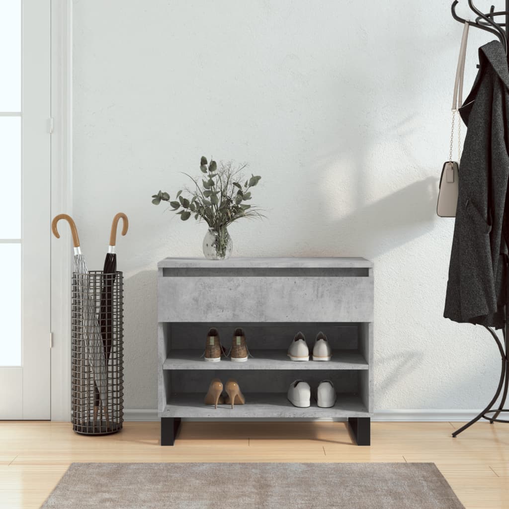 vidaXL Szafka na buty, szarość betonu, 70x36x60 cm