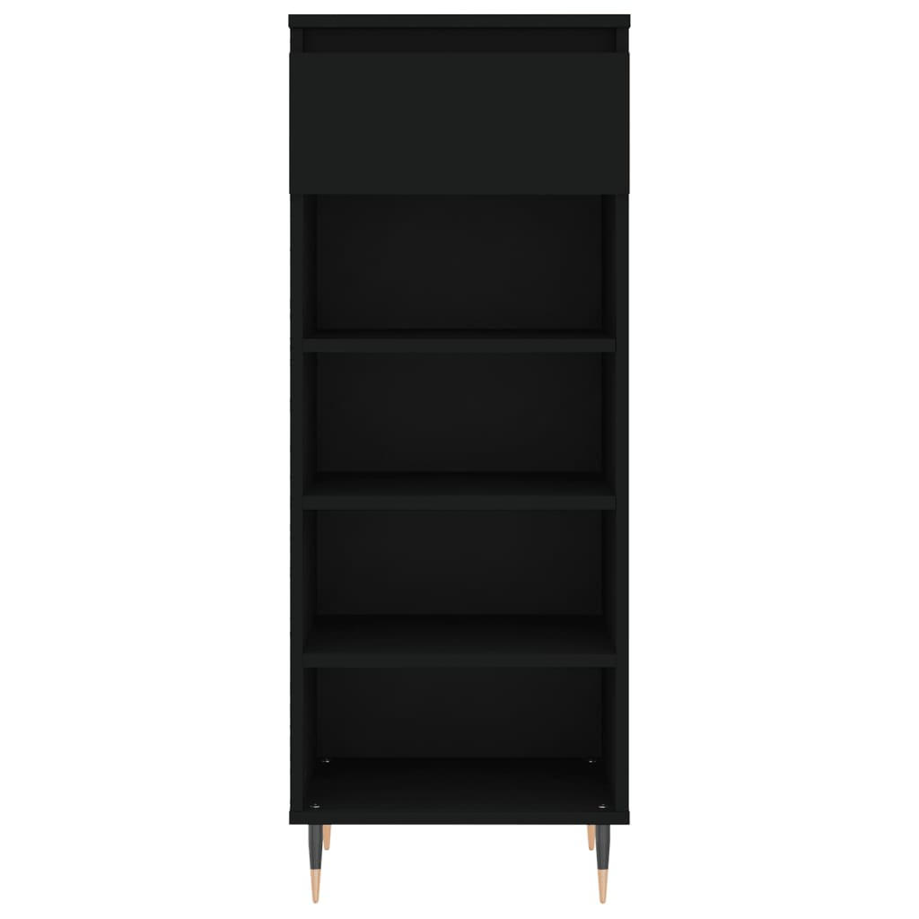 vidaXL Szafka na buty, czarna, 40x36x105 cm, materiał drewnopochodny