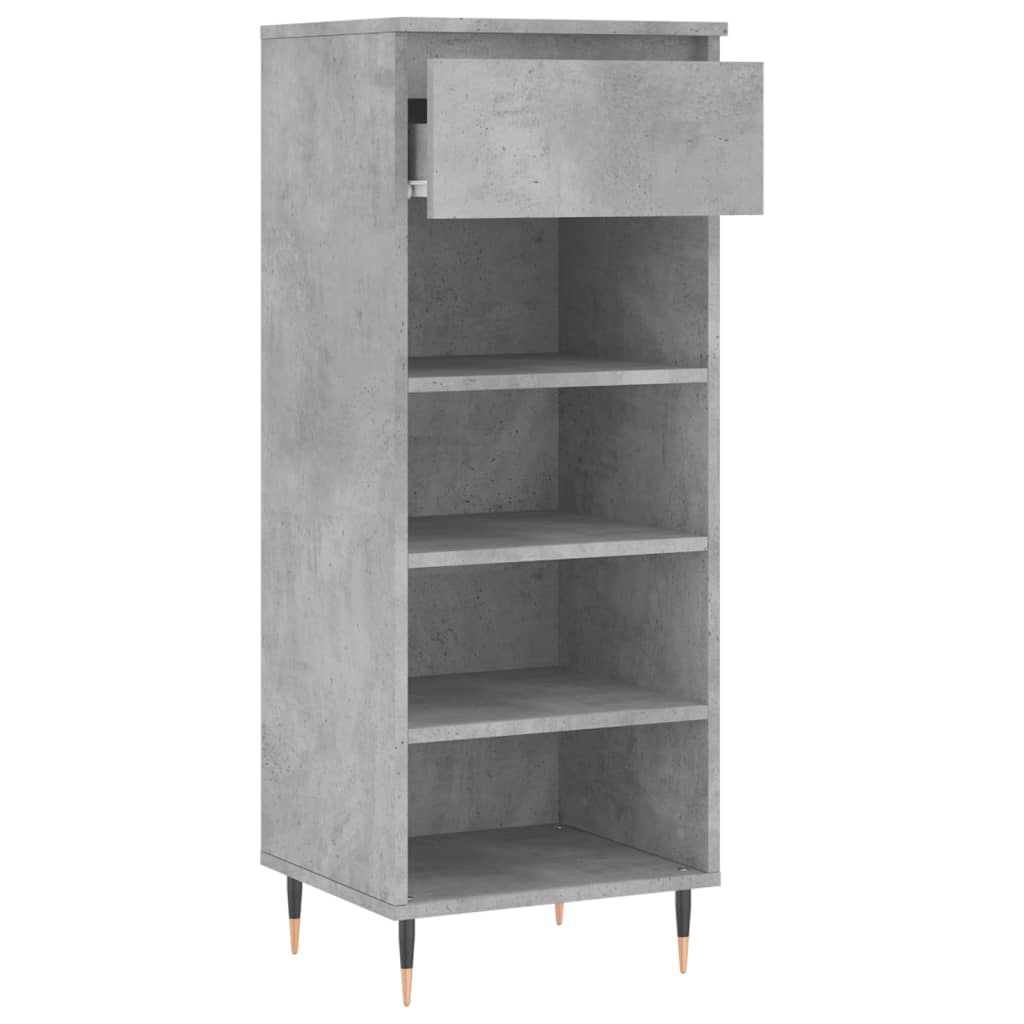 vidaXL Szafka na buty, szarość betonu, 40x36x105 cm