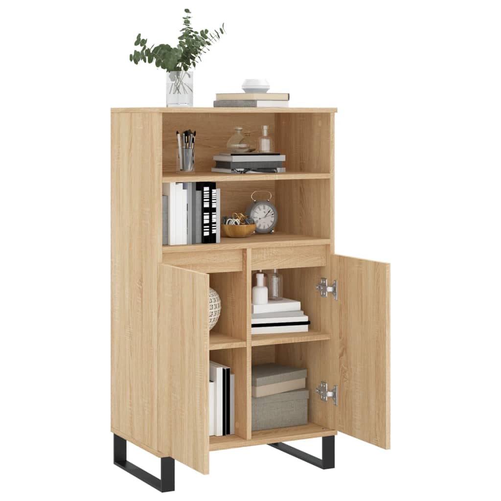 vidaXL Wysoka szafka, dąb sonoma, 60x36x110 cm