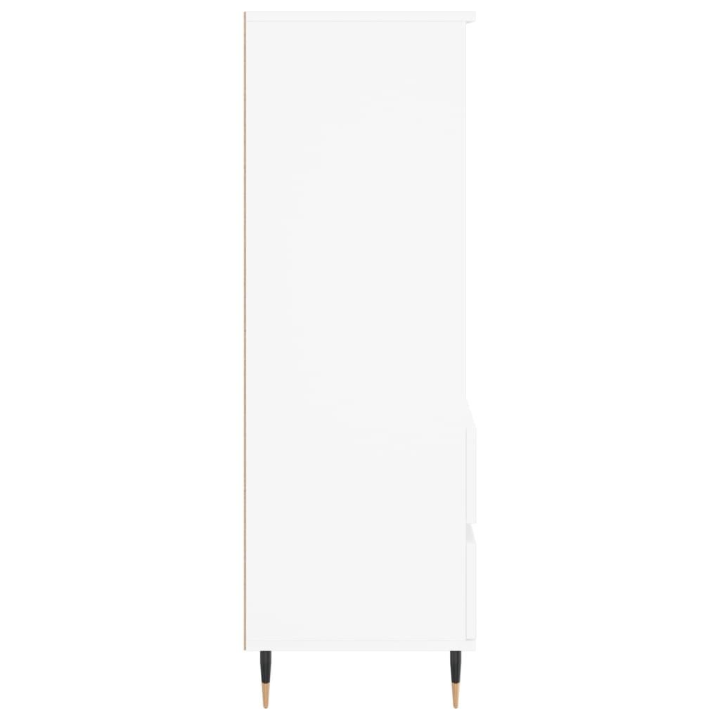 vidaXL Wysoka szafka, biała, 40x36x110 cm,materiał drewnopochodny