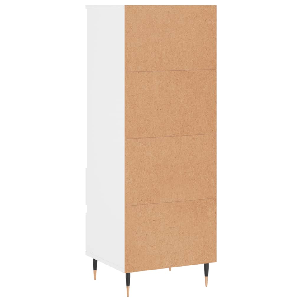 vidaXL Wysoka szafka, biała, 40x36x110 cm,materiał drewnopochodny