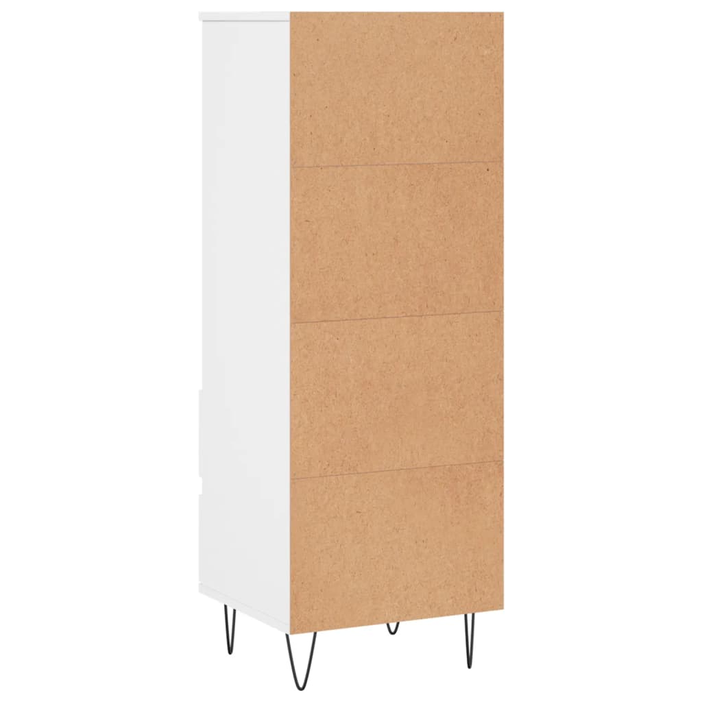vidaXL Wysoka szafka, biała, 40x36x110 cm,materiał drewnopochodny