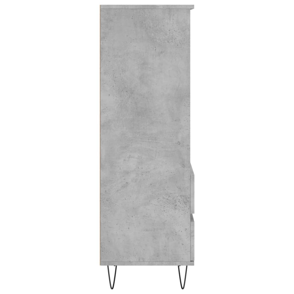 vidaXL Wysoka szafka, szarość betonu,40x36x110cm,drewnopochodny