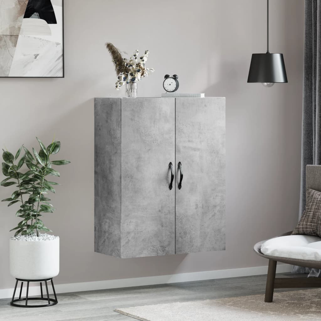 vidaXL Szafka wisząca, szarość betonu, 69,5x34x90 cm