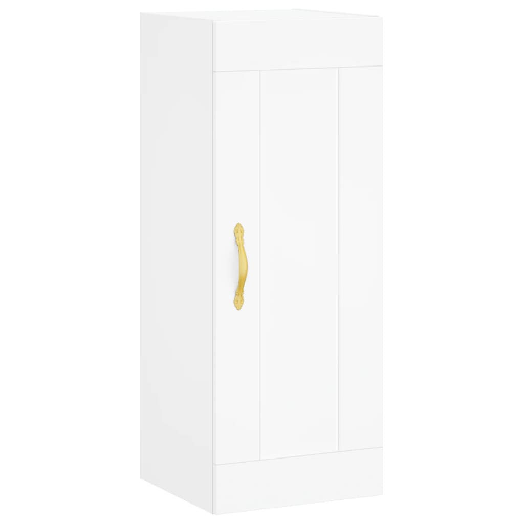vidaXL Szafka wisząca, biała, 34,5x34x90 cm, materiał drewnopochodny