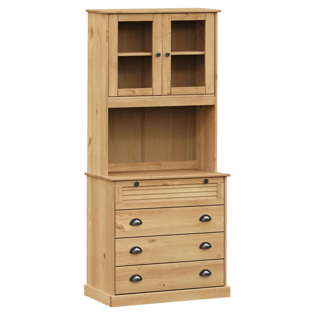 vidaXL Kredens VIGO, 80x40x176 cm, lite drewno sosnowe
