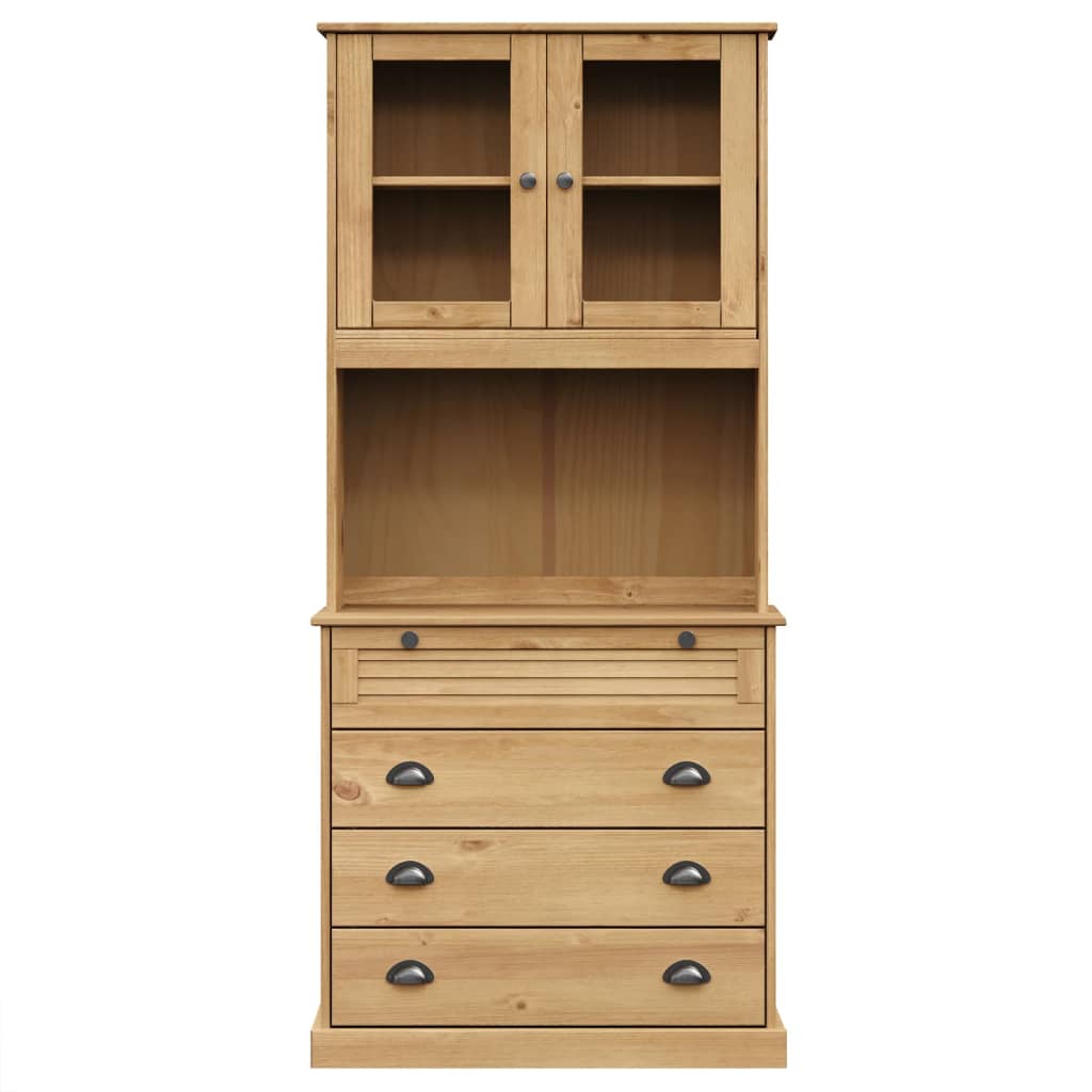 vidaXL Kredens VIGO, 80x40x176 cm, lite drewno sosnowe