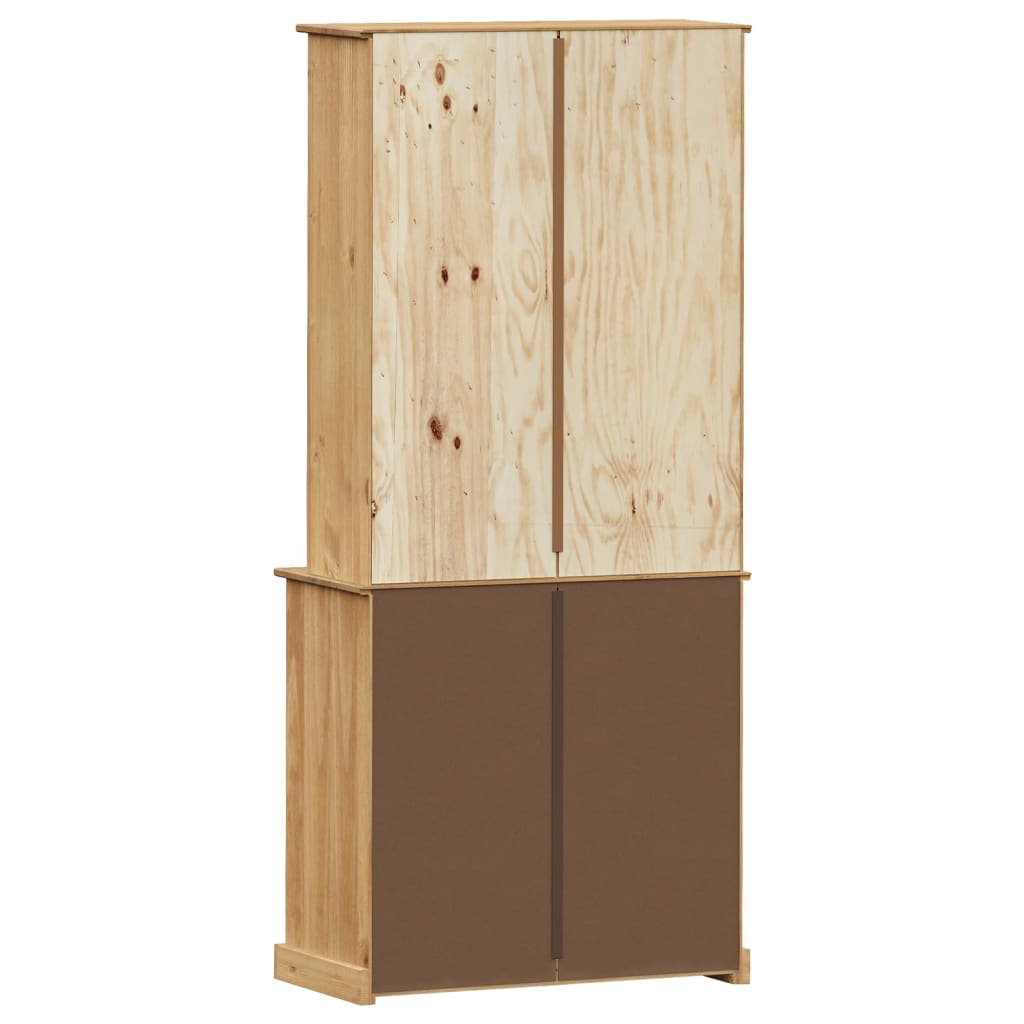 vidaXL Kredens VIGO, 80x40x176 cm, lite drewno sosnowe
