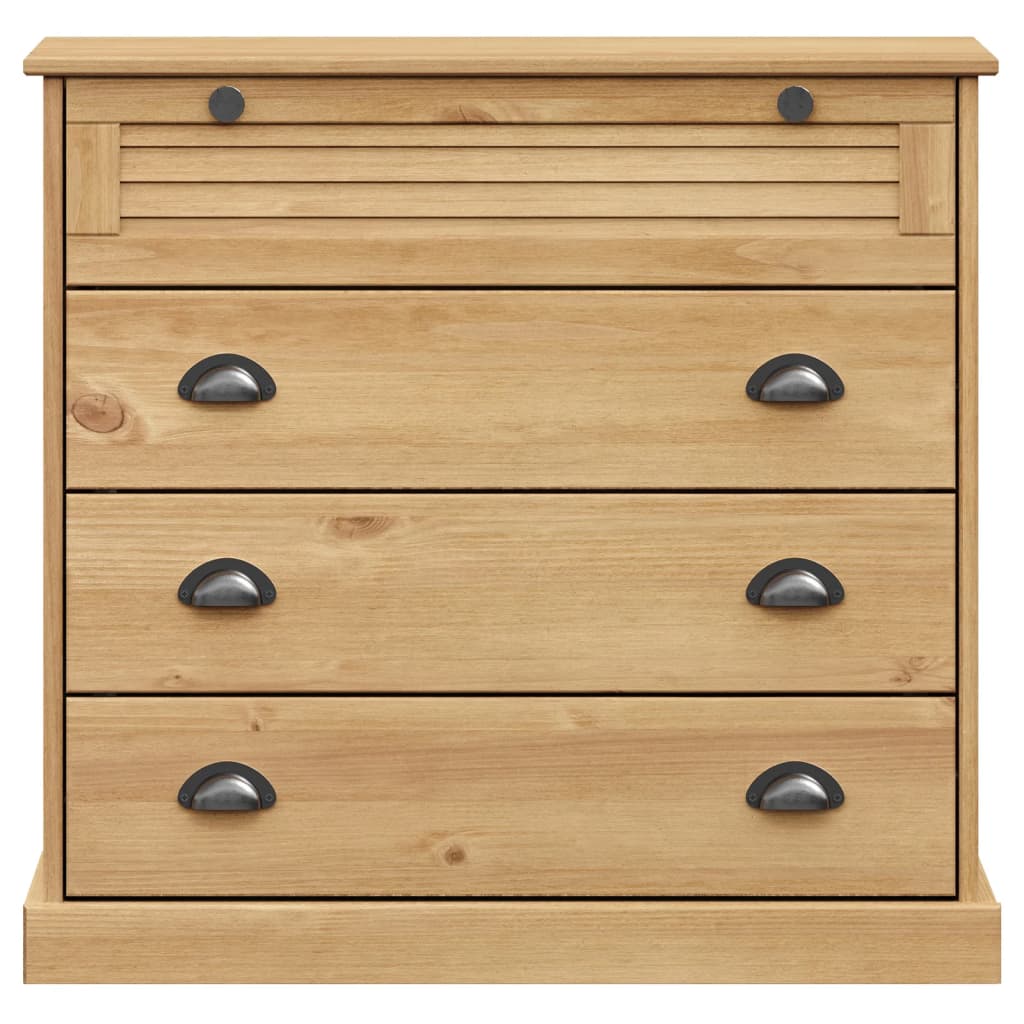 vidaXL Kredens VIGO, 80x40x176 cm, lite drewno sosnowe