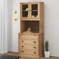 vidaXL Kredens VIGO, 80x40x176 cm, lite drewno sosnowe