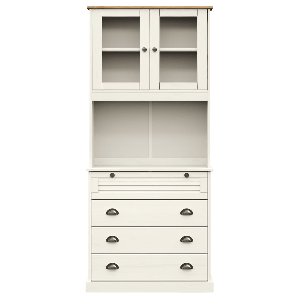 vidaXL Kredens VIGO, biały, 80x40x176 cm, lite drewno sosnowe